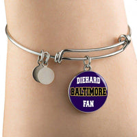 Load image into Gallery viewer, Designs by MyUtopia Shout Out:Diehard Baltimore Fan Handcrafted Necklace
