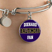 Load image into Gallery viewer, Designs by MyUtopia Shout Out:Diehard Baltimore Fan Handcrafted Necklace
