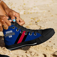 Load image into Gallery viewer, Designs by MyUtopia Shout Out:Diehard Buffalo Fan Canvas High Top Shoes
