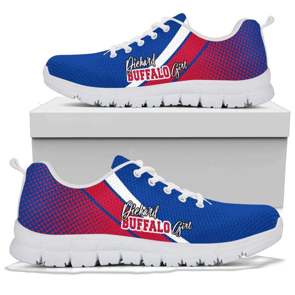 Designs by MyUtopia Shout Out:Diehard Buffalo Girl Mesh Fabric Running Shoes,Kid's / 11 CHILD (EU28) / Blue,Running Shoes