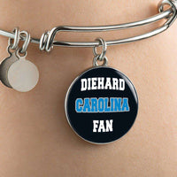 Load image into Gallery viewer, Designs by MyUtopia Shout Out:Diehard Carolina Fan Handcrafted Necklace,Bangle-Bracelet adjustable 7-8 inch / Black,Necklace

