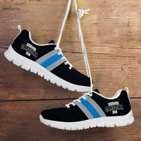 Load image into Gallery viewer, Designs by MyUtopia Shout Out:Diehard Carolina Fan Running Shoes,Kid&#39;s / 11 CHILD (EU28) / Black/Blue/Grey,Running Shoes
