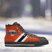 Load image into Gallery viewer, Designs by MyUtopia Shout Out:Diehard Cincinnati Fan Canvas Hightop Casual Shoes
