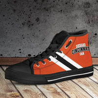 Load image into Gallery viewer, Designs by MyUtopia Shout Out:Diehard Cincinnati Fan Canvas Hightop Casual Shoes
