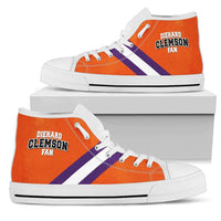 Load image into Gallery viewer, Designs by MyUtopia Shout Out:Diehard Clemson Fan Canvas High Top Shoes

