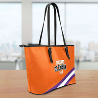 Load image into Gallery viewer, Designs by MyUtopia Shout Out:Diehard Clemson Fan Faux Leather Totebag Purse
