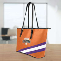 Load image into Gallery viewer, Designs by MyUtopia Shout Out:Diehard Clemson Fan Faux Leather Totebag Purse
