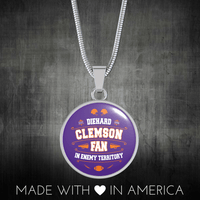 Load image into Gallery viewer, Designs by MyUtopia Shout Out:Diehard Clemson Fan In Enemy Territory Handcrafted Jewelry - CLECF
