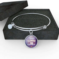 Load image into Gallery viewer, Designs by MyUtopia Shout Out:Diehard Clemson Fan In Enemy Territory Handcrafted Jewelry - CLECF,Bangle-Bracelet adjustable / Violet,Necklace
