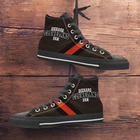Load image into Gallery viewer, Designs by MyUtopia Shout Out:Diehard Cleveland Fan Canvas High Top Shoes
