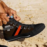 Load image into Gallery viewer, Designs by MyUtopia Shout Out:Diehard Cleveland Fan Canvas High Top Shoes
