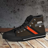 Load image into Gallery viewer, Designs by MyUtopia Shout Out:Diehard Cleveland Fan Canvas High Top Shoes
