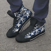 Load image into Gallery viewer, Designs by MyUtopia Shout Out:Diehard Dallas Fan Camo Print Canvas High Top Shoes
