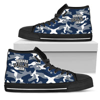 Load image into Gallery viewer, Designs by MyUtopia Shout Out:Diehard Dallas Fan Camo Print Canvas High Top Shoes
