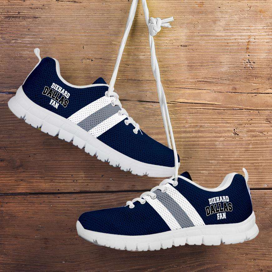 Designs by MyUtopia Shout Out:Diehard Dallas Fan Running Shoes,Kid's / 11 CHILD (EU28) / Blue,Running Shoes