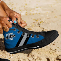 Load image into Gallery viewer, Designs by MyUtopia Shout Out:Diehard Detroit Fan Canvas High Top Shoes

