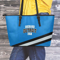 Load image into Gallery viewer, Designs by MyUtopia Shout Out:Diehard Detroit Fan Faux Leather Totebag Purse,Medium (10 x 16 x 5) / Blue,tote bag purse
