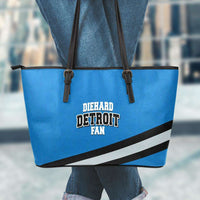 Load image into Gallery viewer, Designs by MyUtopia Shout Out:Diehard Detroit Fan Faux Leather Totebag Purse,Large (11 x 17 x 6) / Blue,tote bag purse
