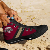 Load image into Gallery viewer, Designs by MyUtopia Shout Out:Diehard Florida Fan Canvas High Top Shoes, Garnet
