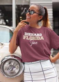 Load image into Gallery viewer, Designs by MyUtopia Shout Out:Diehard Florida Fan Script Ultra Cotton Unisex T-Shirt Garnet
