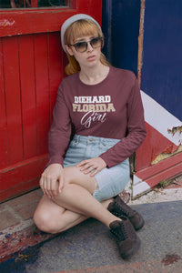 Load image into Gallery viewer, Designs by MyUtopia Shout Out:Diehard Florida Girl Long Sleeve Ultra Cotton Unisex T-Shirt Garnet

