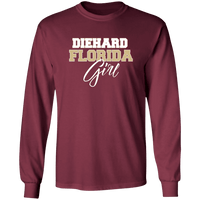 Load image into Gallery viewer, Designs by MyUtopia Shout Out:Diehard Florida Girl Long Sleeve Ultra Cotton Unisex T-Shirt Garnet,S / Maroon,Long Sleeve T-Shirts

