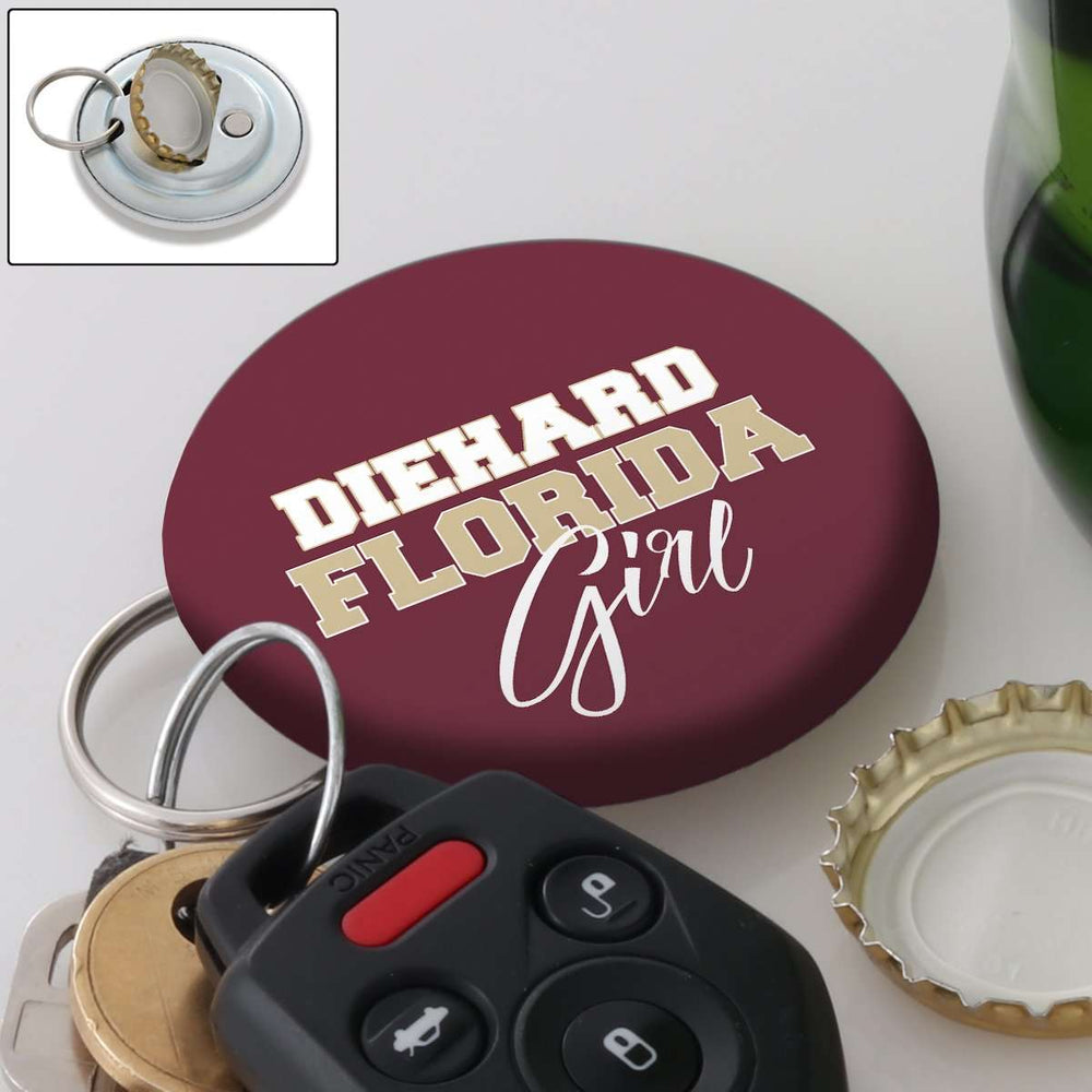 Designs by MyUtopia Shout Out:Diehard Florida Girl Magnetic Keychain Bottle Opener