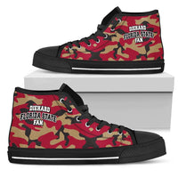 Load image into Gallery viewer, Designs by MyUtopia Shout Out:Diehard Florida State Fan Camo Print Canvas High Top Shoes, Garnet

