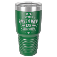 Load image into Gallery viewer, Designs by MyUtopia Shout Out:Diehard Green Bay Fan in Enemy Territory Engraved Polar Camel 30 oz Insulated Tumbler Mug,Default Title,Polar Camel Tumbler
