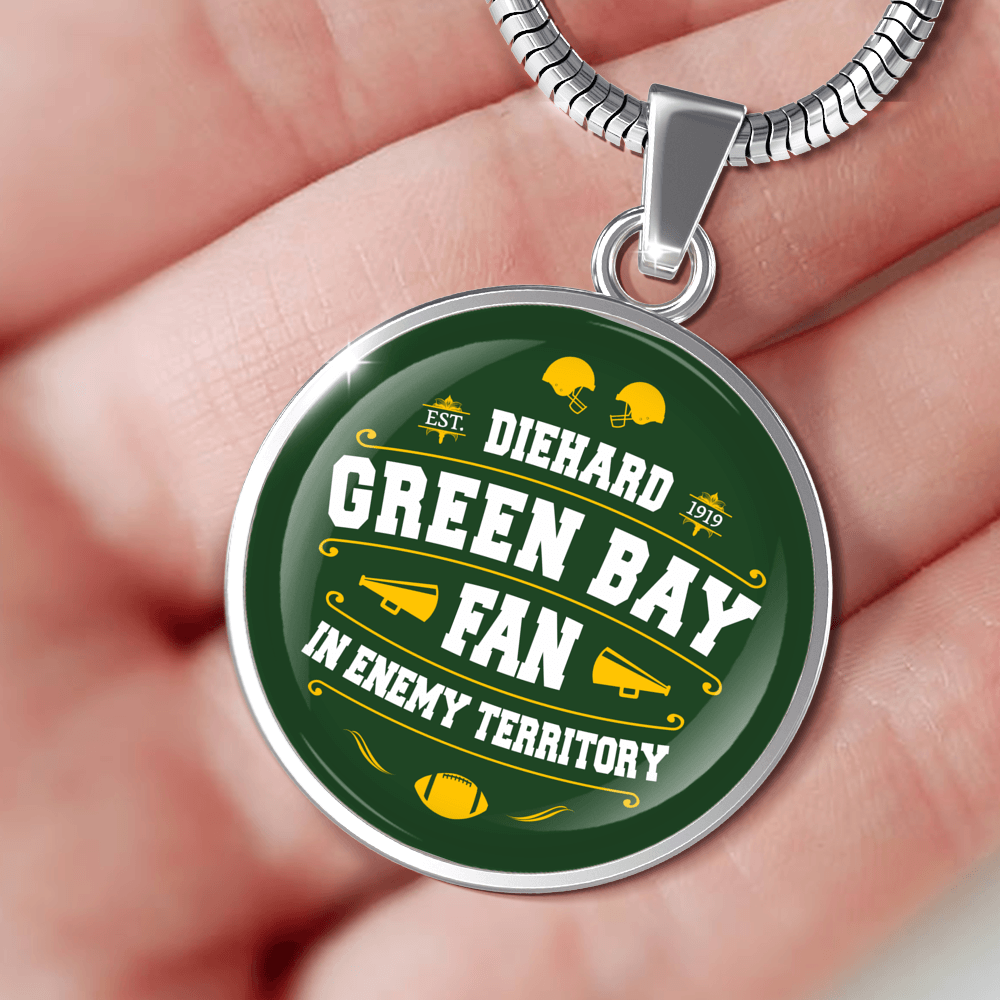 Designs by MyUtopia Shout Out:Diehard Green Bay Fan In Enemy Territory Handcrafted Jewelry