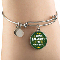 Load image into Gallery viewer, Designs by MyUtopia Shout Out:Diehard Green Bay Fan In Enemy Territory Handcrafted Jewelry,Bangle-Bracelet adjustable / Green,Necklace
