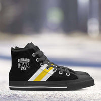 Load image into Gallery viewer, Designs by MyUtopia Shout Out:Diehard Iowa Fan Canvas High Top Shoes
