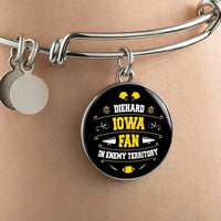 Load image into Gallery viewer, Designs by MyUtopia Shout Out:Diehard Iowa Fan In Enemy Territory Handcrafted Jewelry,Bangle-Bracelet adjustable / Black,Necklace
