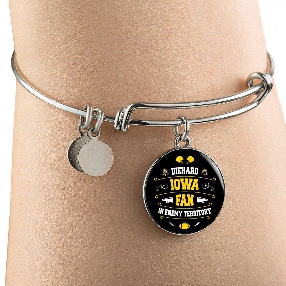 Designs by MyUtopia Shout Out:Diehard Iowa Fan in Enemy Territory Handmade Wire Bracelet