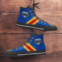 Load image into Gallery viewer, Designs by MyUtopia Shout Out:Diehard Kansas Jayhawks Fan Canvas High Top Shoes
