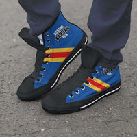 Load image into Gallery viewer, Designs by MyUtopia Shout Out:Diehard Kansas Jayhawks Fan Canvas High Top Shoes
