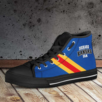 Load image into Gallery viewer, Designs by MyUtopia Shout Out:Diehard Kansas Jayhawks Fan Canvas High Top Shoes
