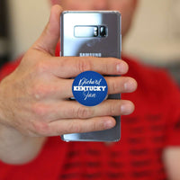 Load image into Gallery viewer, Designs by MyUtopia Shout Out:Diehard Kentucky Fan Hinged Pop-out Phone Grip and stand for Smartphones and Tablets - Blue
