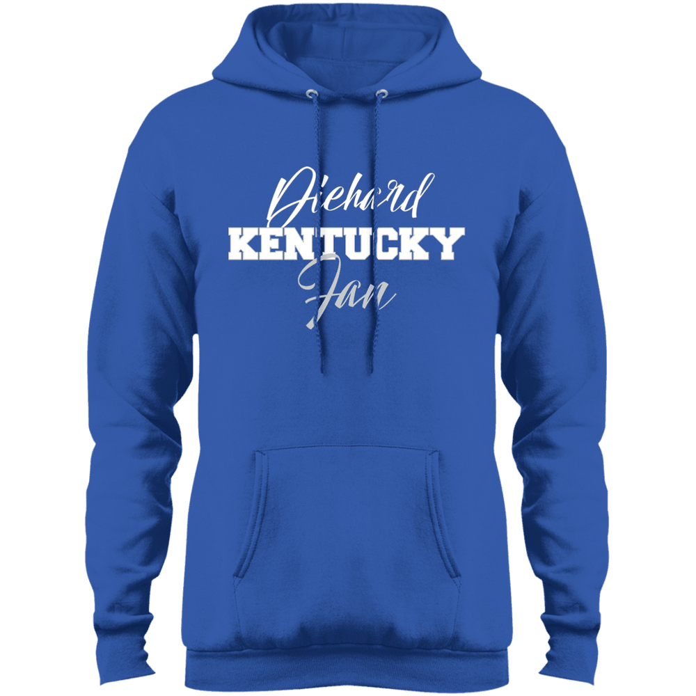 Designs by MyUtopia Shout Out:Diehard Kentucky Fan Port & Co. Core Fleece Pullover Hoodie,Royal / S,Sweatshirts