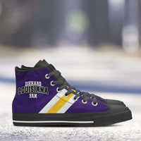 Load image into Gallery viewer, Designs by MyUtopia Shout Out:Diehard Louisiana Fan Canvas High Top Shoes
