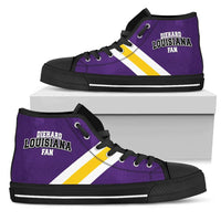 Load image into Gallery viewer, Designs by MyUtopia Shout Out:Diehard Louisiana Fan Canvas High Top Shoes
