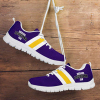 Load image into Gallery viewer, Designs by MyUtopia Shout Out:Diehard Louisiana Fan Running Shoes Purple / Gold,Kid&#39;s / 11 CHILD (EU28) / White/Purple,Running Shoes
