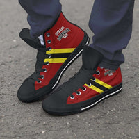 Load image into Gallery viewer, Designs by MyUtopia Shout Out:Diehard Louisville Fan Canvas High Top Shoes
