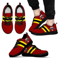 Load image into Gallery viewer, Designs by MyUtopia Shout Out:Diehard Louisville Fan Running Shoes Red Yellow
