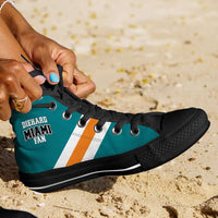 Load image into Gallery viewer, Designs by MyUtopia Shout Out:Diehard Miami Fan Canvas High Top Shoes

