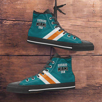 Load image into Gallery viewer, Designs by MyUtopia Shout Out:Diehard Miami Fan Canvas High Top Shoes
