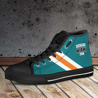 Load image into Gallery viewer, Designs by MyUtopia Shout Out:Diehard Miami Fan Canvas High Top Shoes
