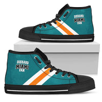 Load image into Gallery viewer, Designs by MyUtopia Shout Out:Diehard Miami Fan Canvas High Top Shoes
