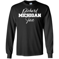 Load image into Gallery viewer, Designs by MyUtopia Shout Out:Diehard Michigan Fan Gildan LS Ultra Cotton T-Shirt,Black / S,Adult Unisex T-Shirt
