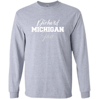 Load image into Gallery viewer, Designs by MyUtopia Shout Out:Diehard Michigan Fan Gildan LS Ultra Cotton T-Shirt
